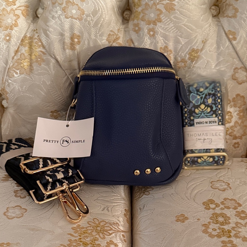 Pretty Simple Navy Crossbody Bag